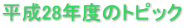 平成28年度のトピック